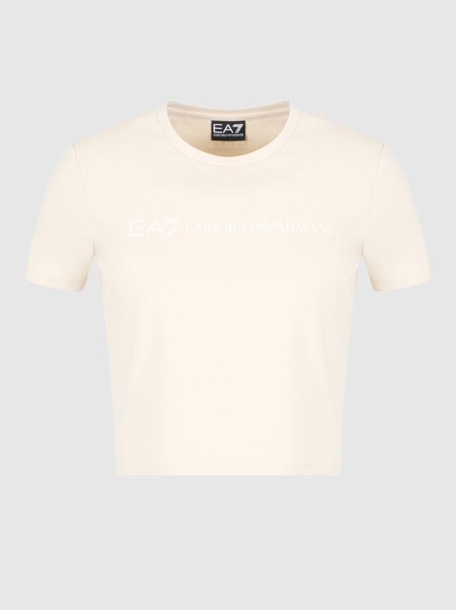 T-Shirt Mulher Train Contemporary Sport W Crop Tee Ss - Train Contemporary Sport W Crop Tee Ss Ea7  