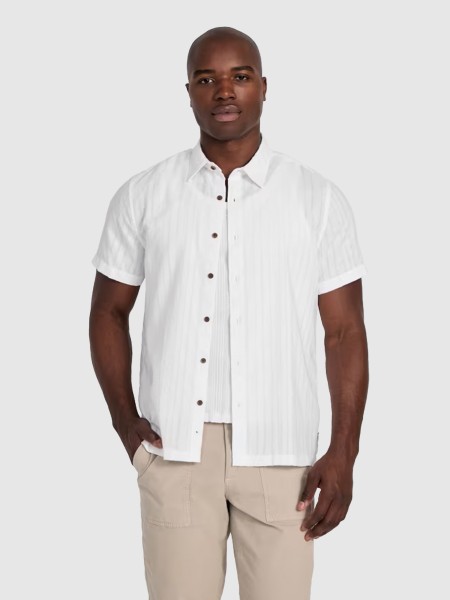 Camisa Homem Ss Wimbley Dobby Stripe Shirt Guess