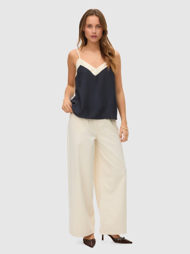 Tops Mulher Vmdenise Singlet Top Wvn Btq Ga Vero Moda