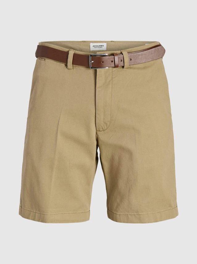 Calcao Homem Jpstmarco Franco Chino Shorts W Belt Mid Jack & Jones