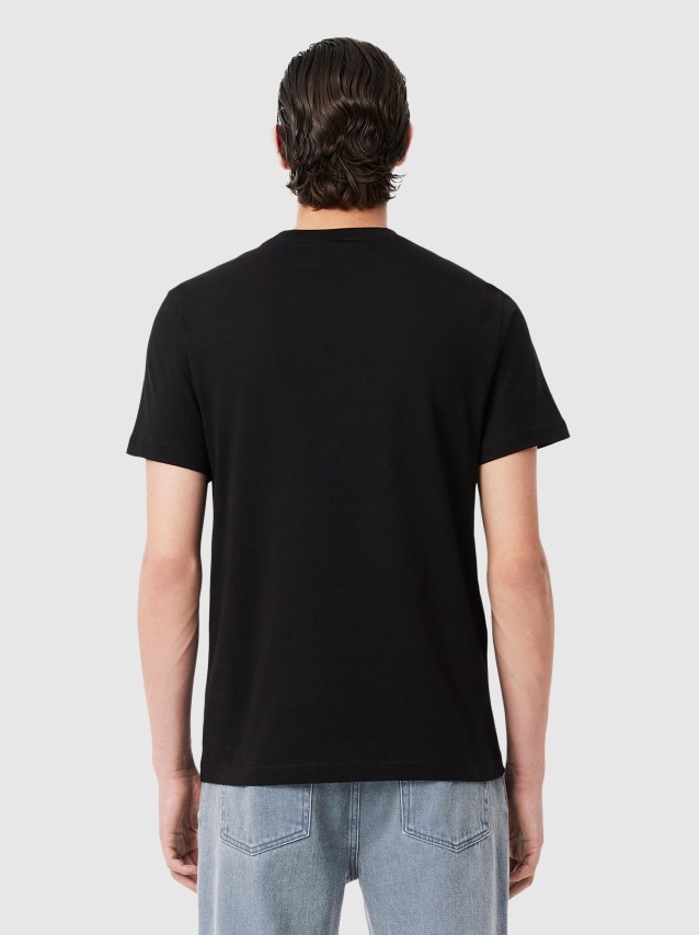 Homem Regular Fit Lacoste Trim Jersey T-Shirt Lacoste
