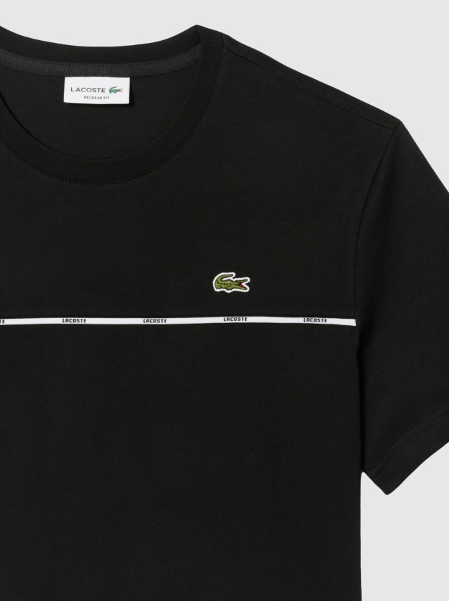Homem Regular Fit Lacoste Trim Jersey T-Shirt Lacoste