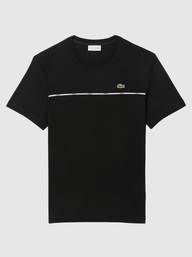 Homem Regular Fit Lacoste Trim Jersey T-Shirt Lacoste