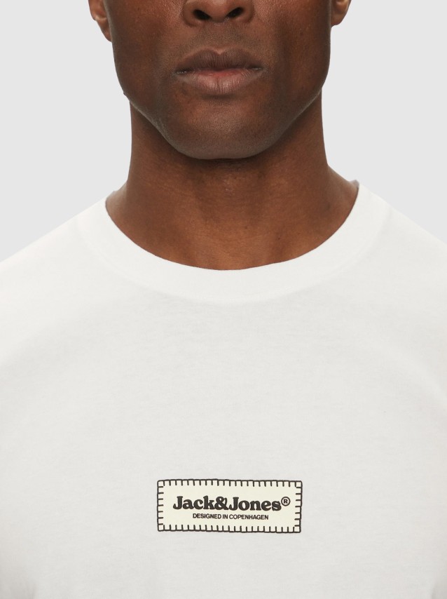 T-Shirt Homem Jorsplit Fakestitch Branding Tee Ss Cn Jack & Jones