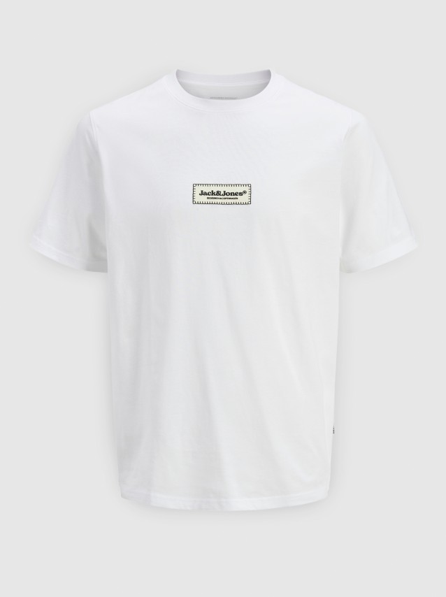 T-Shirt Homem Jorsplit Fakestitch Branding Tee Ss Cn Jack & Jones