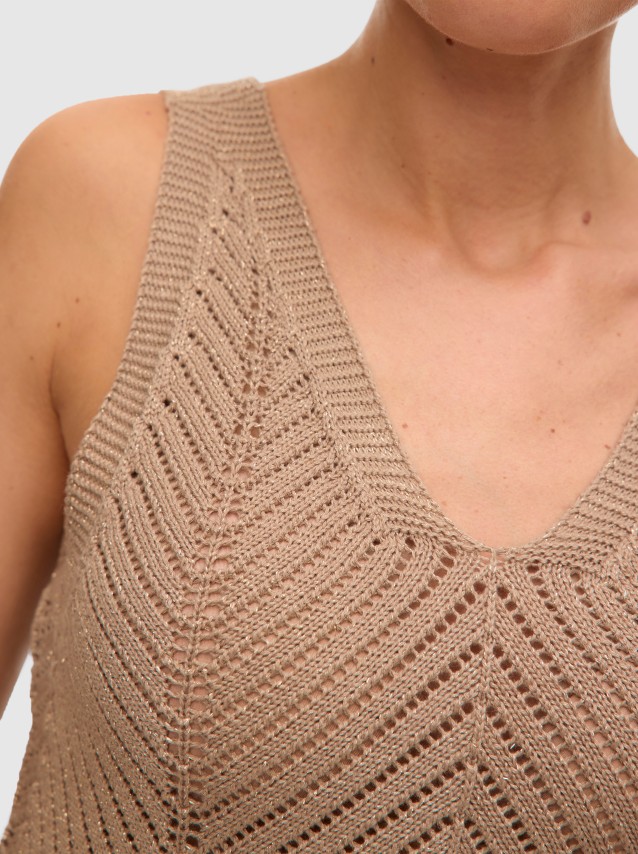 Tops Mulher Vmnoel Sl V-Neck Top Fr Vero Moda