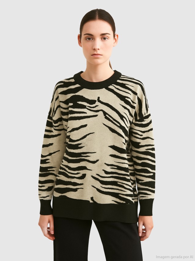Camisola Mulher Vmnancy Ls O-Neck Long Pullover Boo Rep Vero Moda