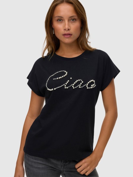 T-Shirt Mulher Vmliza Pearl Vero Moda