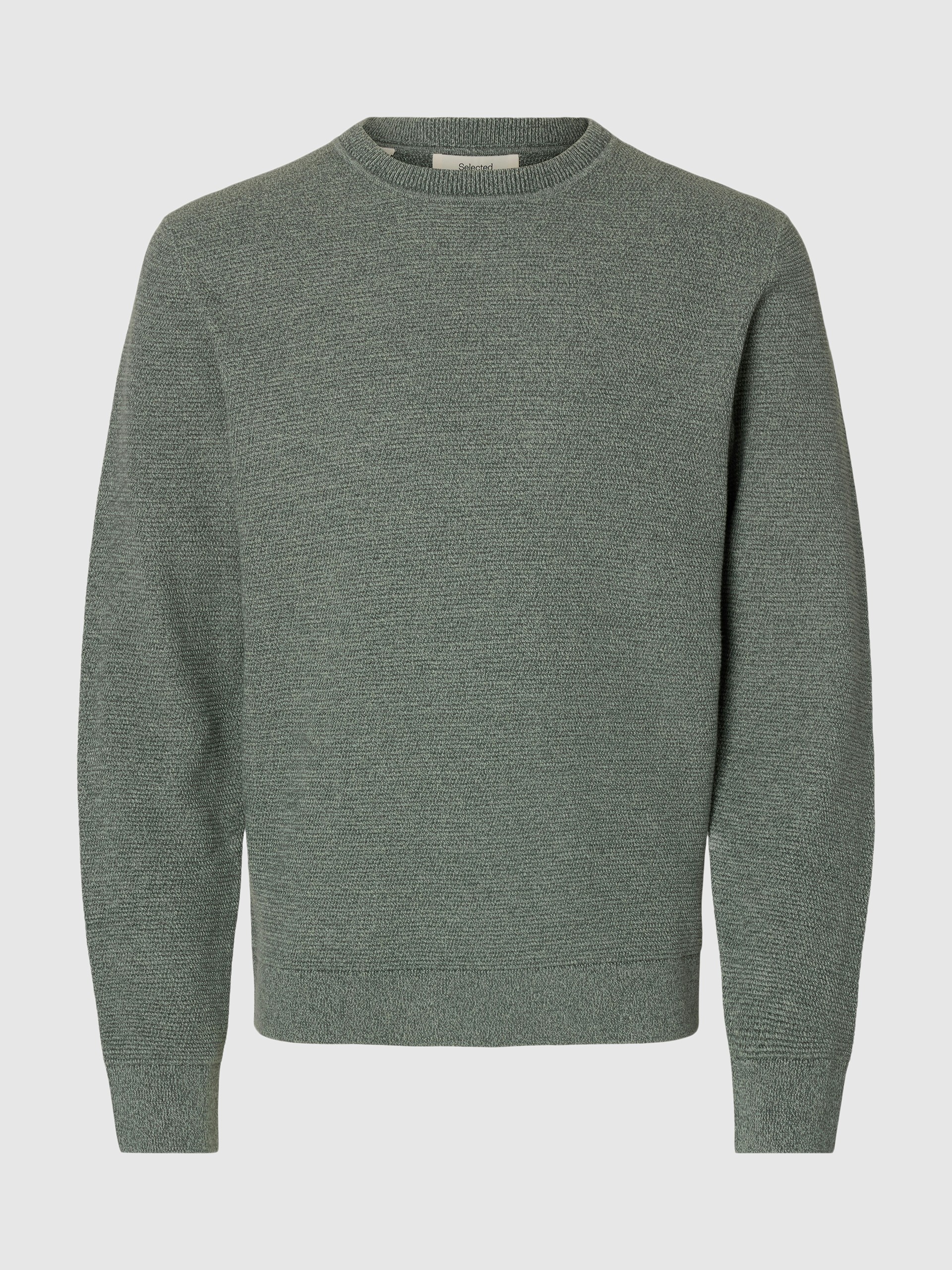 Camisola Homem Slhross Ls Knit Structure Crew Neck Noos Selected