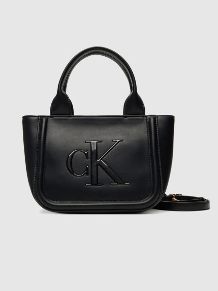 Tote Bags Mulher Raised Ck Small Tote With Strap Calvin Klein