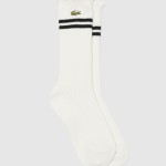 Meias Mulher Striped Diamante Crocodile Rib Knit Socks Lacoste