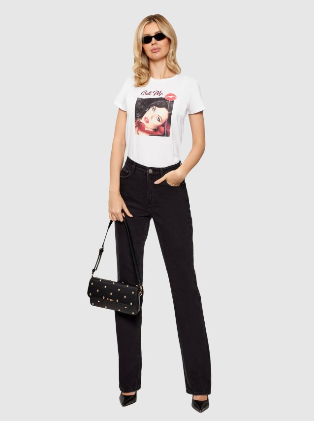 Mala Guess Mulher Sadie Flap Shoulder Bag