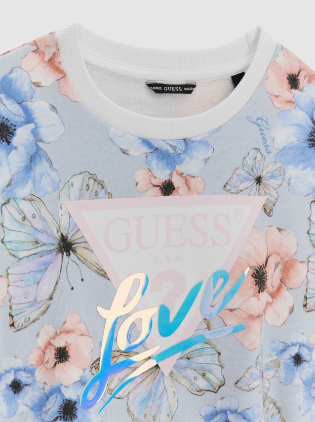 Sweatshirt Guess Menina Oversize Crop Ls Active Top