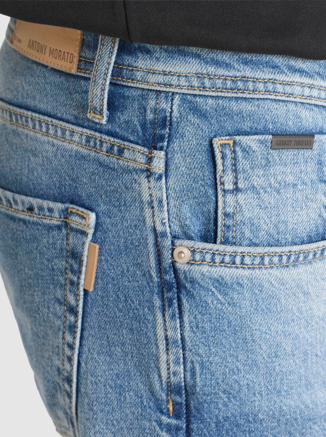 Jeans Antony Morato Homem Jeans Argon Slim Ankle Lenght Fit In Authentic Blue Denim