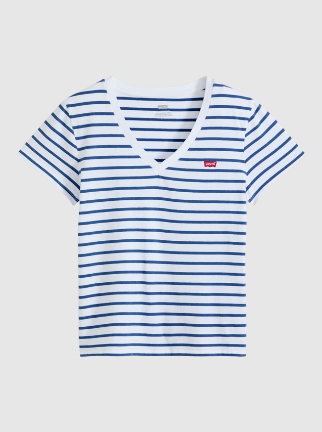 T-Shirt Levis Mulher Perfect Vneck Whites
