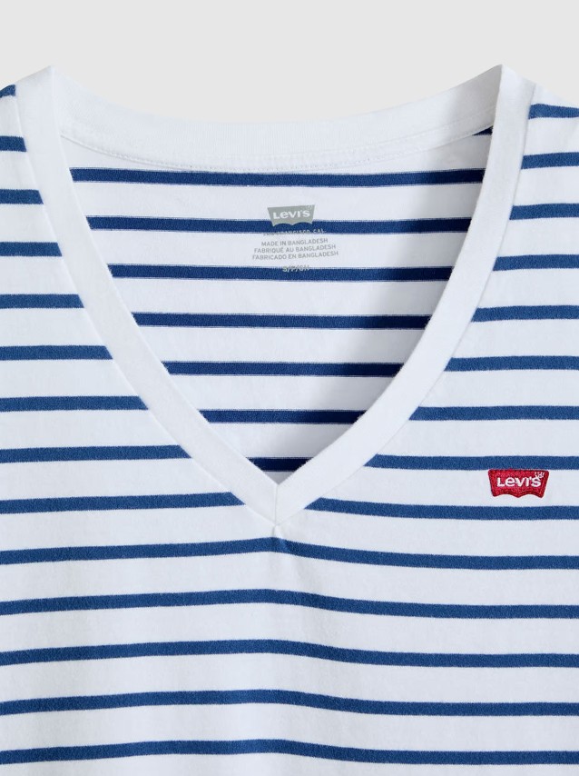 T-Shirt Levis Mulher Perfect Vneck Whites