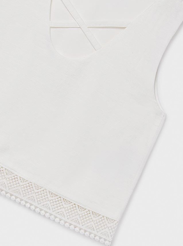 Top Mayoral Menina Blusa Cinta Bordada