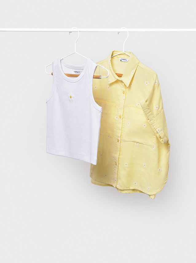 Conjunto 2 Pe�as Mayoral Menina Blusa 2 Pe�as