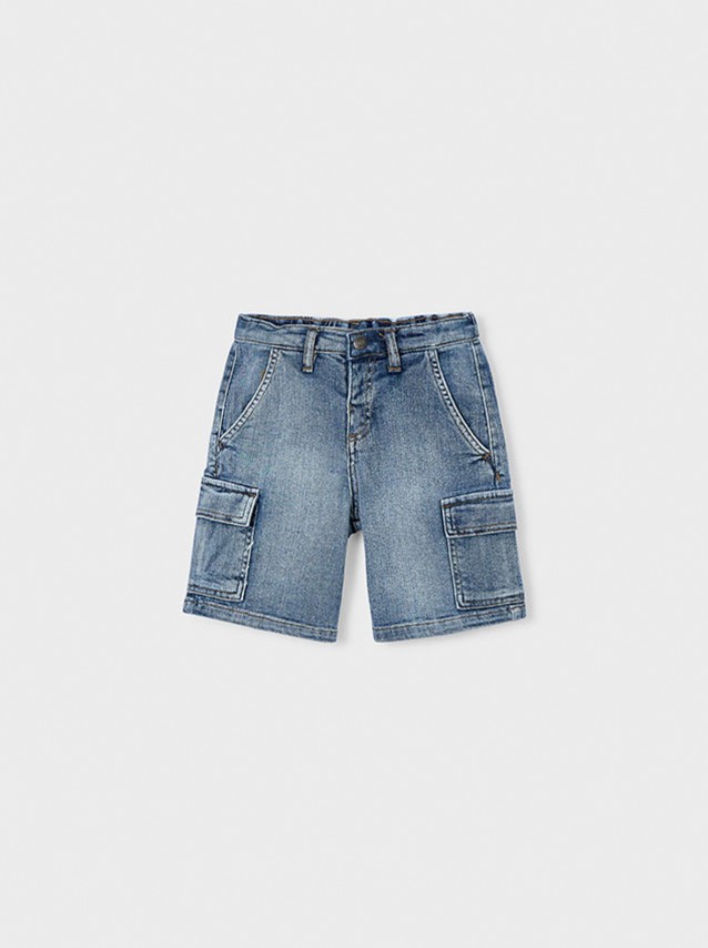 Cal��es Mayoral Menino Bermuda Jeans Super Cargo