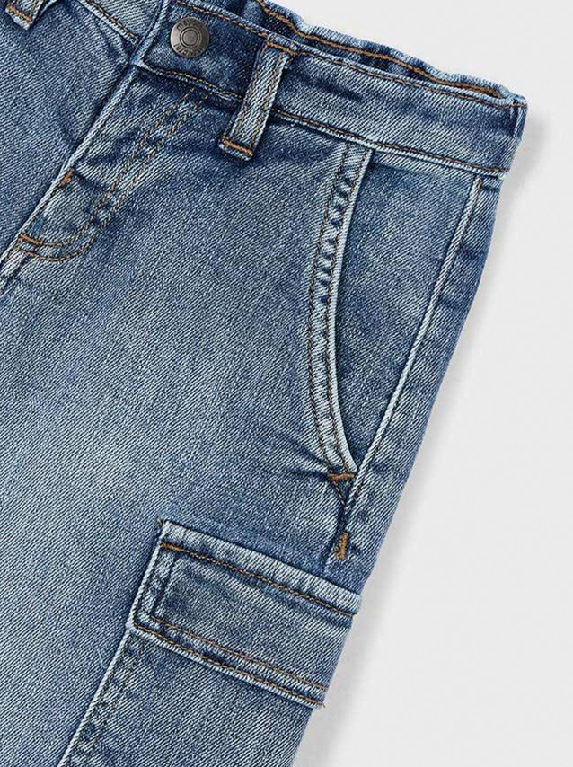 Cal��es Mayoral Menino Bermuda Jeans Super Cargo
