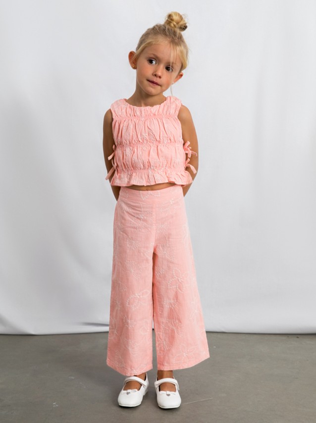 Conjunto 2 Pe�as Mayoral Menina  Conj. Cal�a Larga Bordada