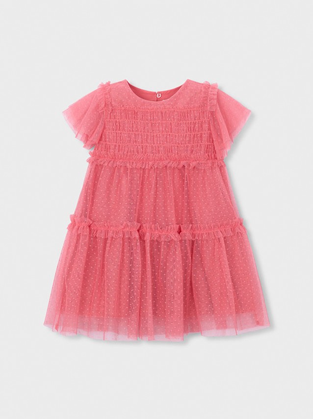 Vestido Mayoral Menina  Vestido Tule Plumeti