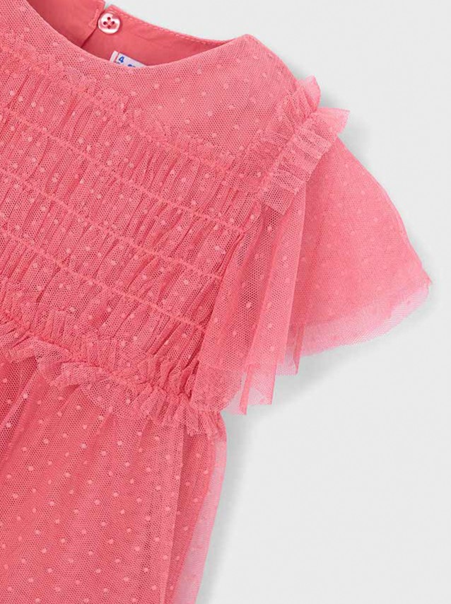 Vestido Mayoral Menina  Vestido Tule Plumeti