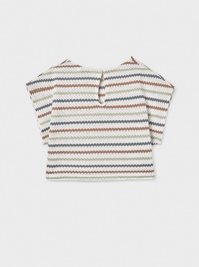 T-Shirt Mayoral Menina Top Imita��o de Croch�