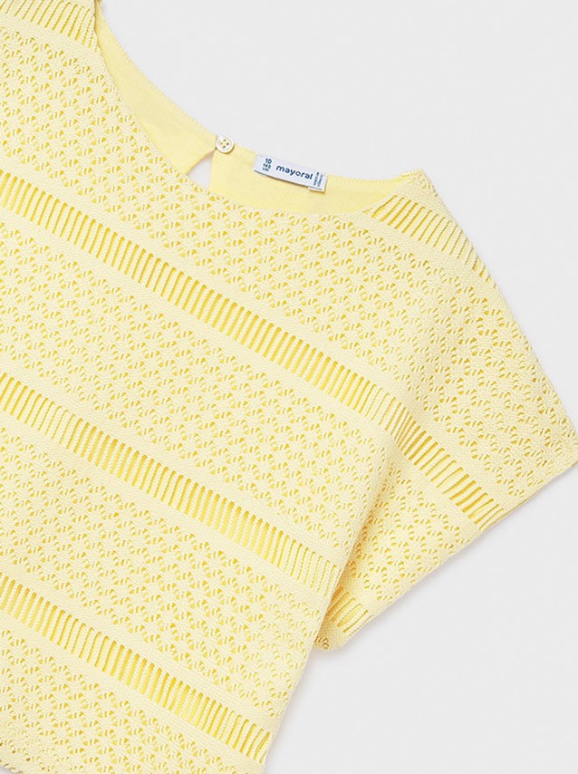 T-Shirt Mayoral Menina Top Imita��o de Croch�