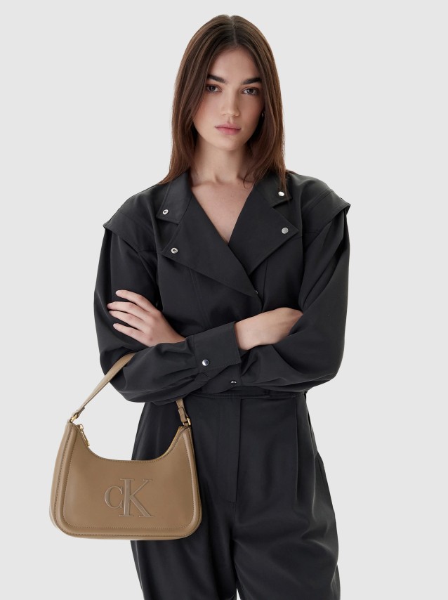 Mala de Ombro Mulher Raised Ck Small Shoulder Bag Calvin Klein