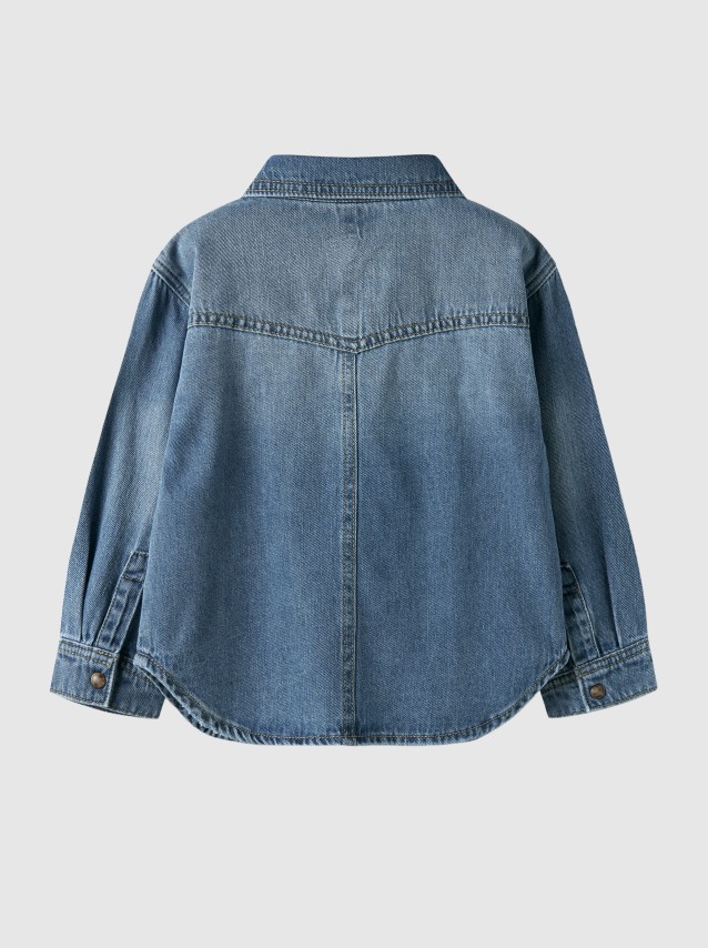 Camisa Name It Menino Nmmblue Oz Dnm Ls Shirt 6677-Ov B