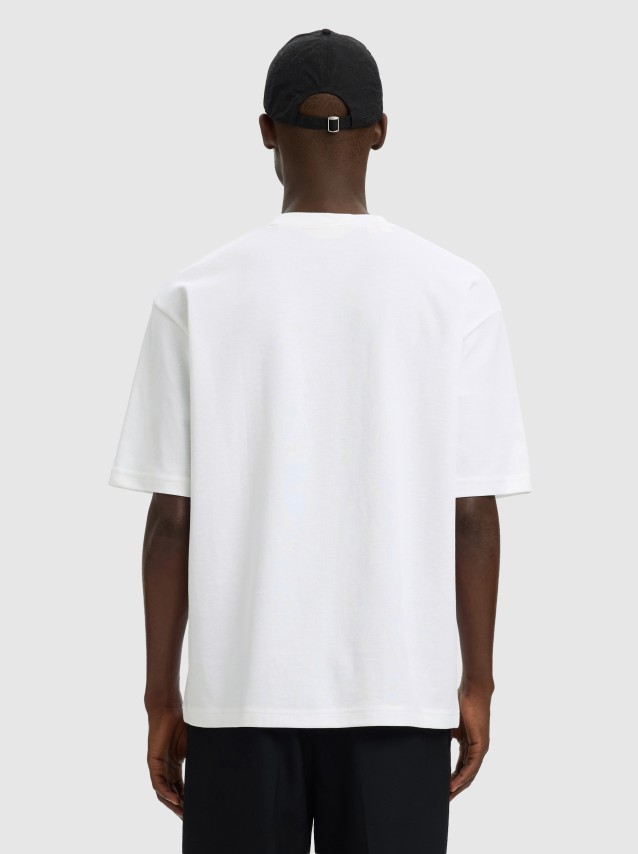 T-Shirt Selected Homem Slhlooseoscar Pocket Ss Tee Noos