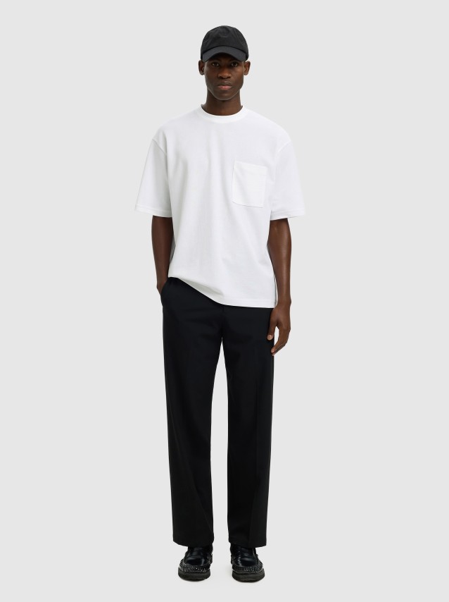 T-Shirt Selected Homem Slhlooseoscar Pocket Ss Tee Noos