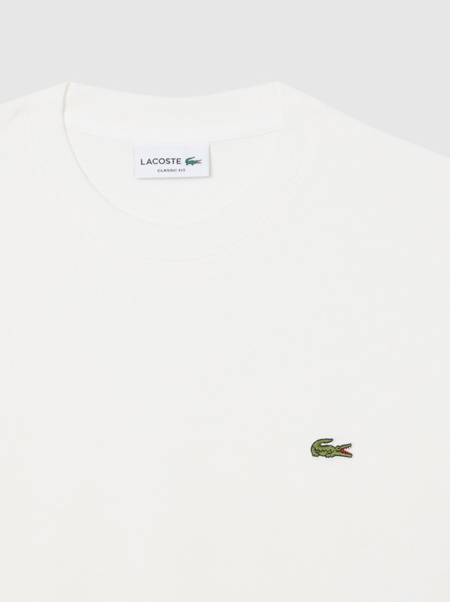 T-Shirt Lacoste Homem Classic Fit Cotton And Linen Piqu� Tshirt