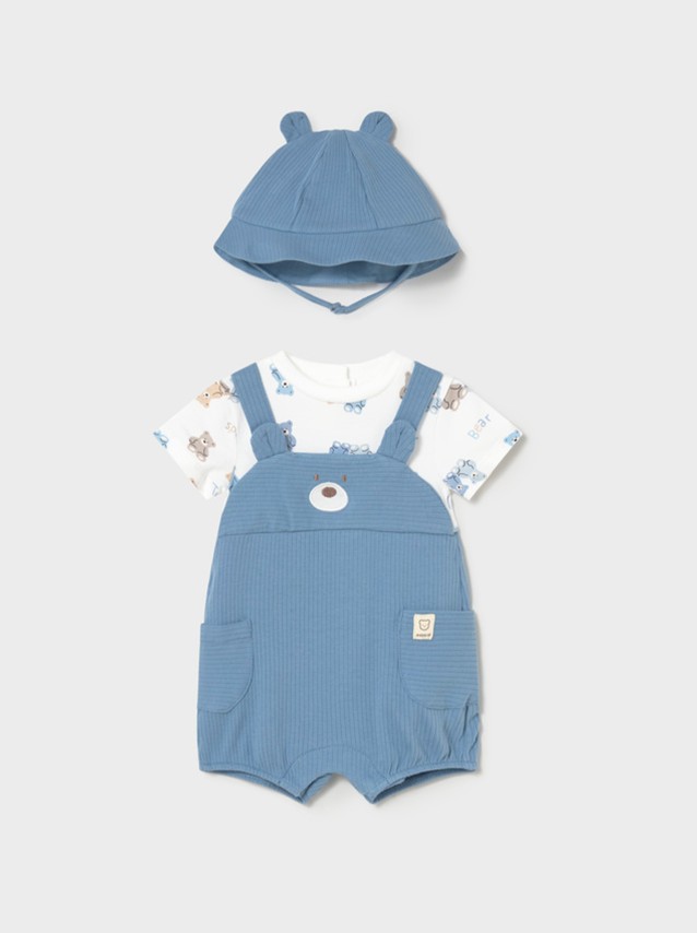 Conjunto 2 Pe�as Mayoral Menino  Fato Beb� E Gorro