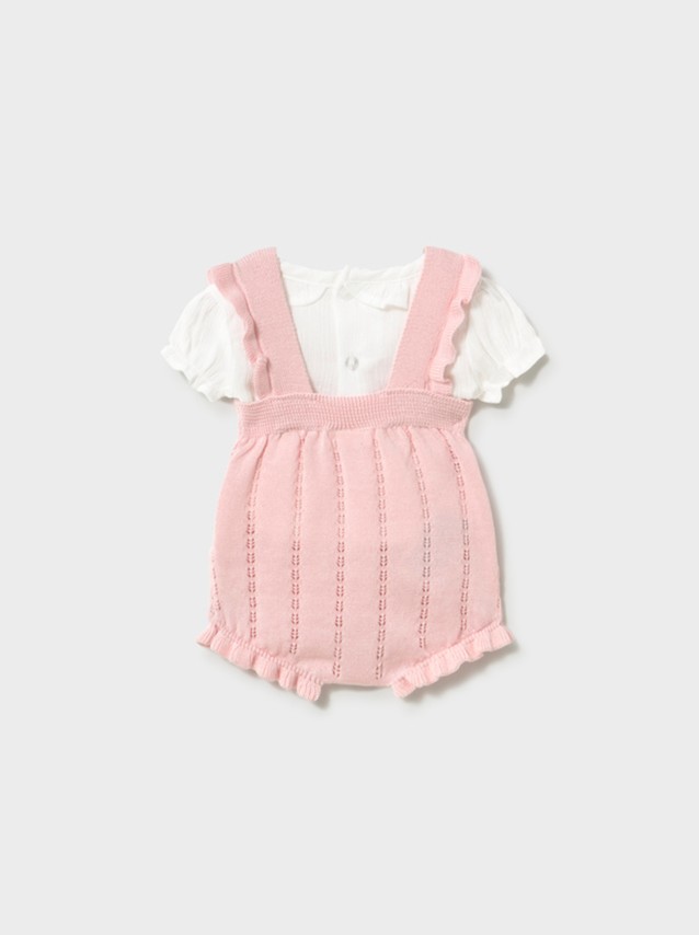 Conjunto 2 Pe�as Mayoral Menina Conj.  Jardineira  Tricot