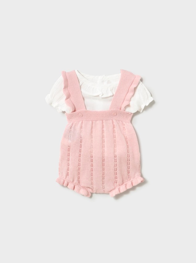 Conjunto 2 Pe�as Mayoral Menina Conj.  Jardineira  Tricot