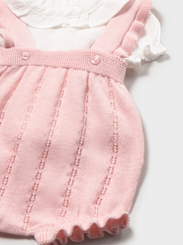 Conjunto 2 Pe�as Mayoral Menina Conj.  Jardineira  Tricot