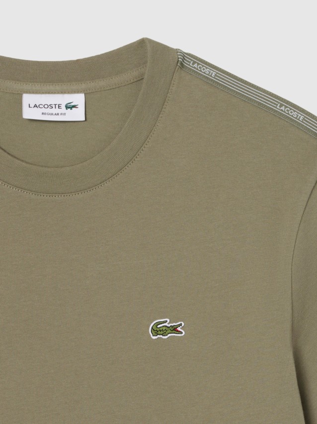 T-Shirt Lacoste Homem Regular Fit Lacoste Stripe Band Tshirt