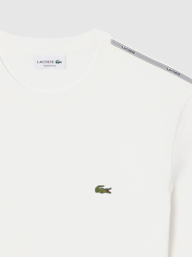 T-Shirt Lacoste Homem Regular Fit Lacoste Stripe Band Tshirt