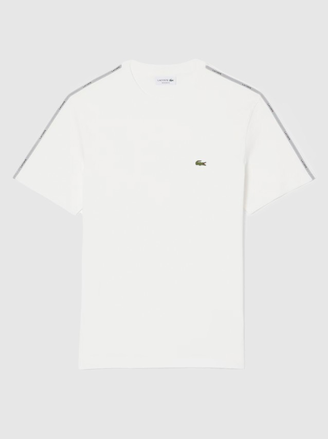 T-Shirt Lacoste Homem Regular Fit Lacoste Stripe Band Tshirt