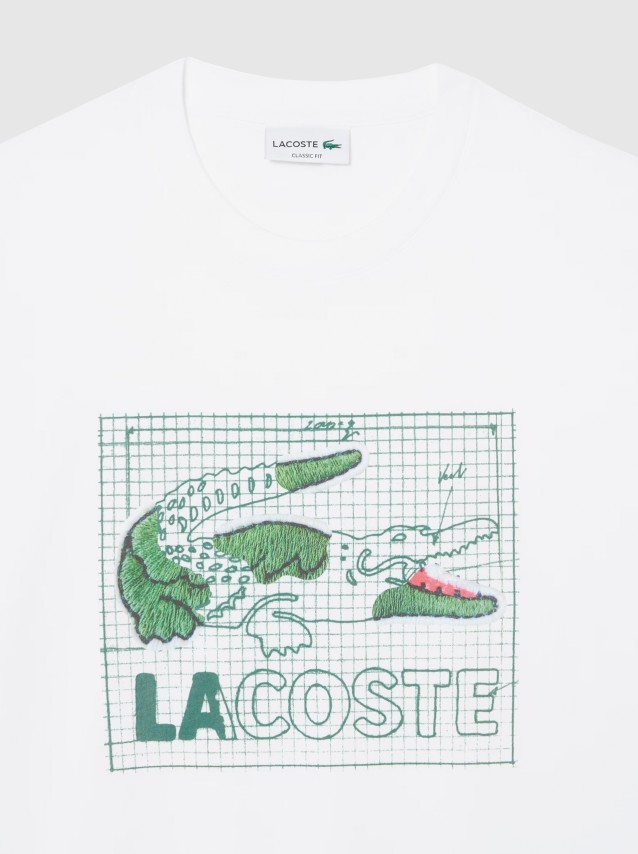 T-Shirt Lacoste Homem Classic Fit Printed Cotton Tshirt