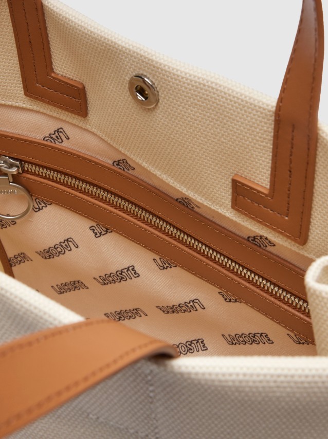 Mala Lacoste Mulher Heritage Canvas L Shopping Bag