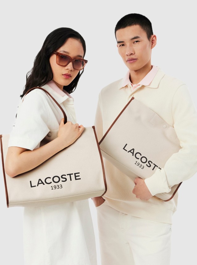 Mala Lacoste Mulher Heritage Canvas L Shopping Bag