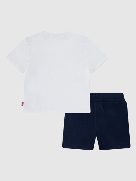 2 Pe�as Levis Menino  Lvb Batwing Tee & Knit Short S