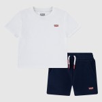 2 Pe�as Levis Menino  Lvb Batwing Tee & Knit Short S