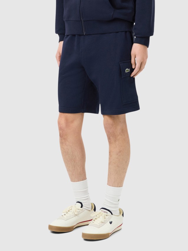 Calcao Homem Regular Fit Fleece Shorts Lacoste