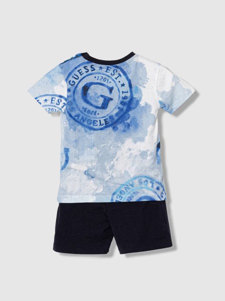 2 Pe�as Guess Menino Set Ss T-Shirt+Jersey Shorts