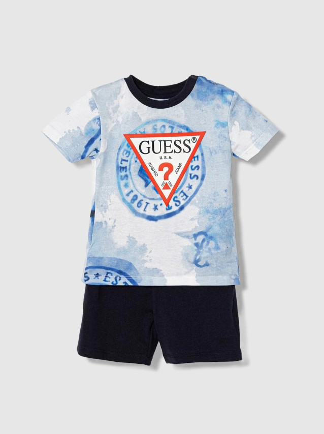2 Pe�as Guess Menino Set Ss T-Shirt+Jersey Shorts