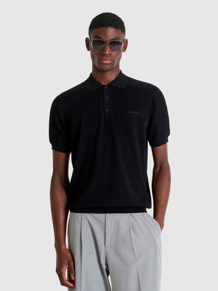 Polo  Antony Morato Homem Sweater Polo With Button Short Sleeves Regular Fit In Combed Cotton